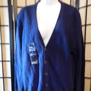 NEW IZOD MENS  BUTTON DOWN V NECK